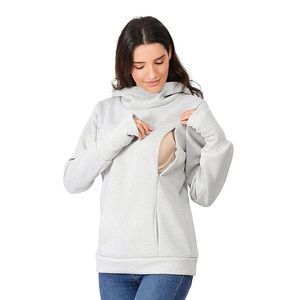 Maternity and Nursing Gray Adventure Hoodie